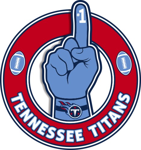 Number One Hand Tennessee Titans logo iron on paper